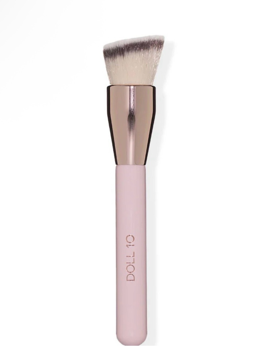 Dollcake Blush Pink Angled Face Brush with Rose Gold Ferrule